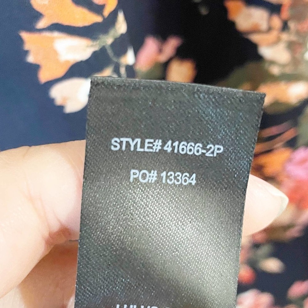 Lulus Shifting Dears Navy Floral Print Dress S - Picture 11 of 14
